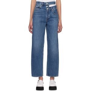Agolde 'Broken' Blue Waistband Denim Jeans Size 26